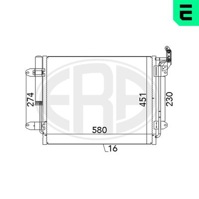 Condenser, air conditioning ERA 667142