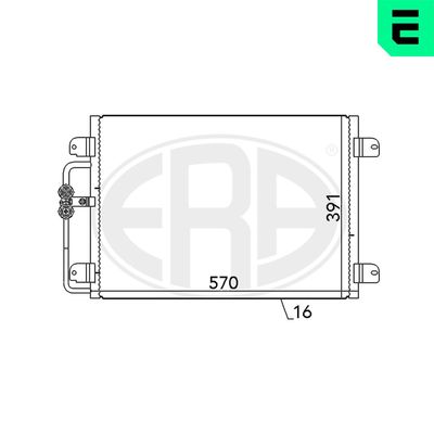 Condenser, air conditioning ERA 667143