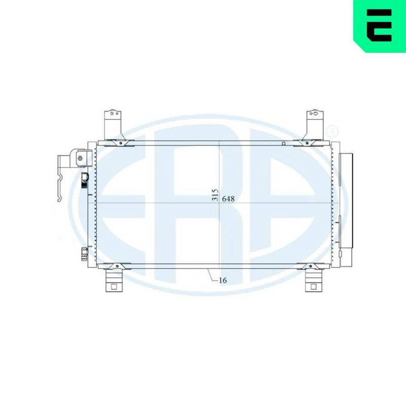 ERA 667154 Condenser, air conditioning