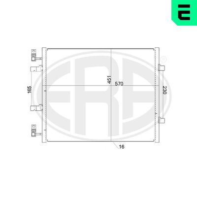 Condenser, air conditioning ERA 667156
