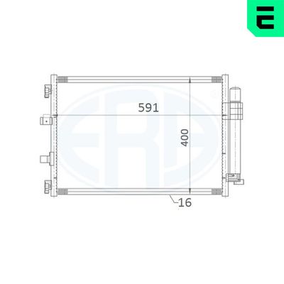 Condenser, air conditioning ERA 667176