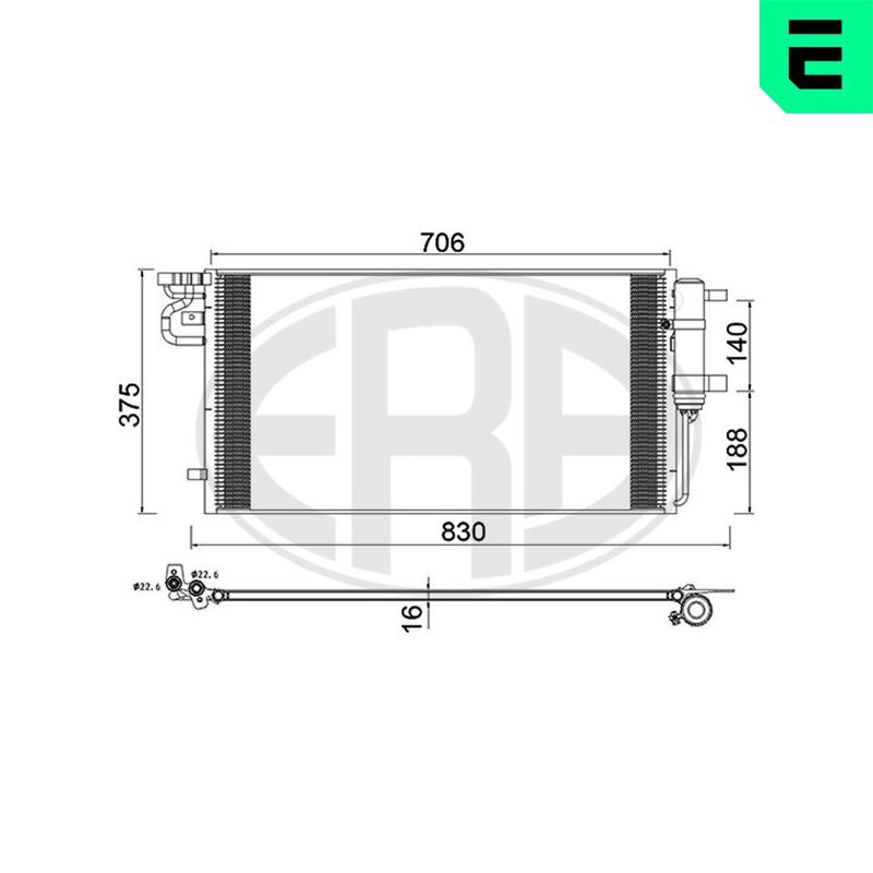 ERA 667269 Condenser, air conditioning