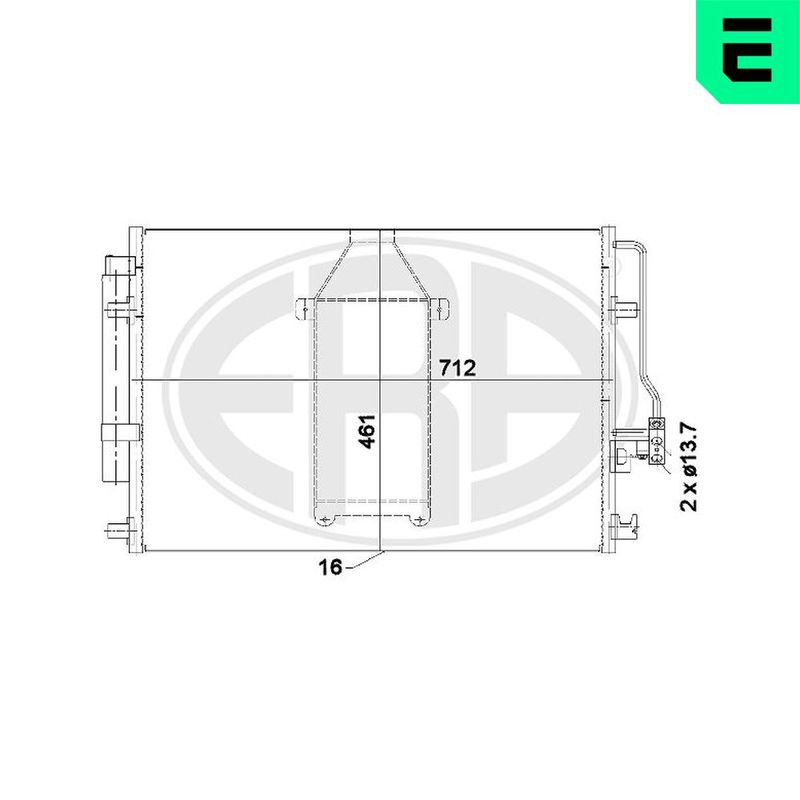 ERA 667287 Condenser, air conditioning