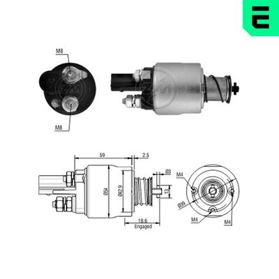 Solenoid Switch, starter ERA ZM1498