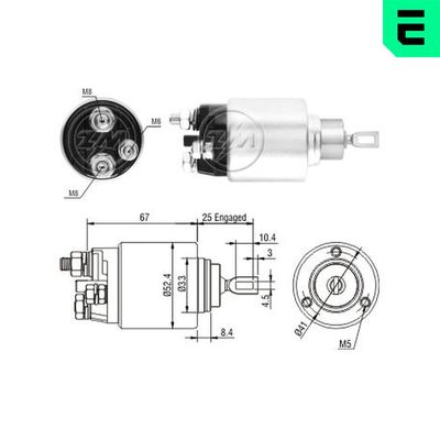 Solenoid Switch, starter ERA ZM3381