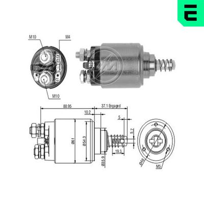 Solenoid Switch, starter ERA ZM743