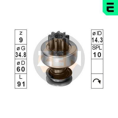 Freewheel Gear, starter ERA ZN0367