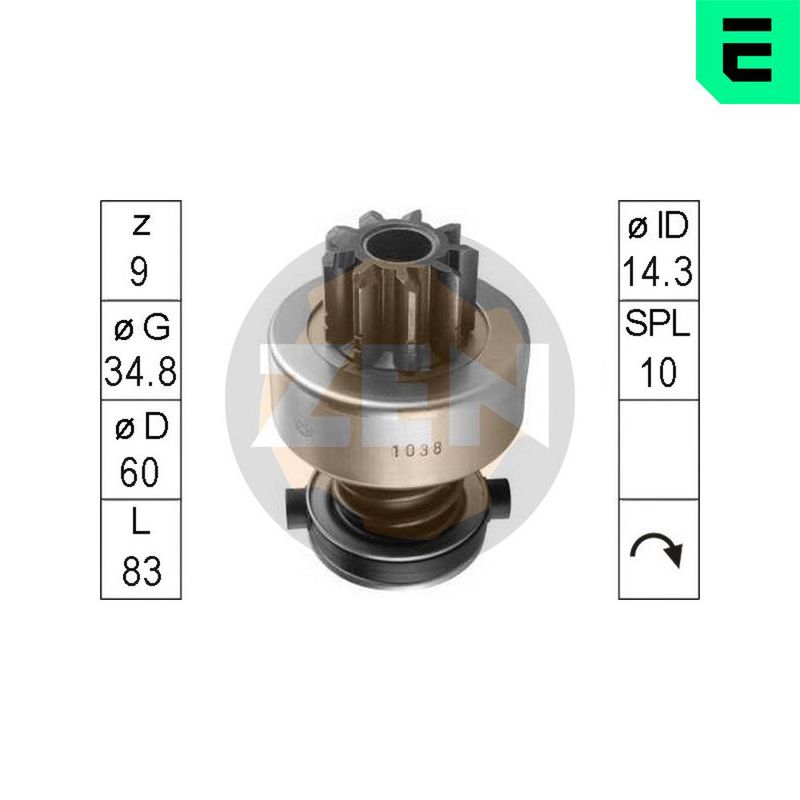 ERA ZN1038 Freewheel Gear, starter