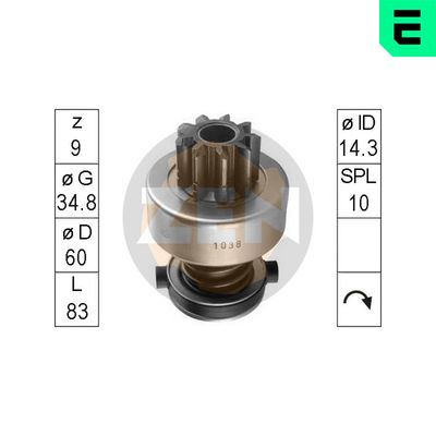 Freewheel Gear, starter ERA ZN1038