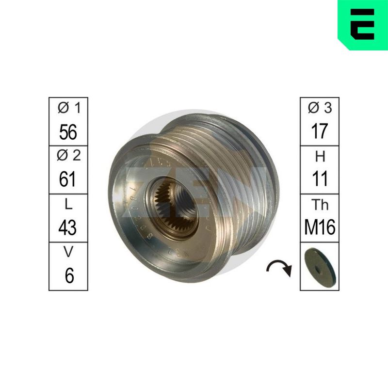 ERA ZN5378 Alternator Freewheel Clutch