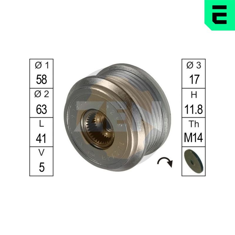 ERA ZN5424 Alternator Freewheel Clutch