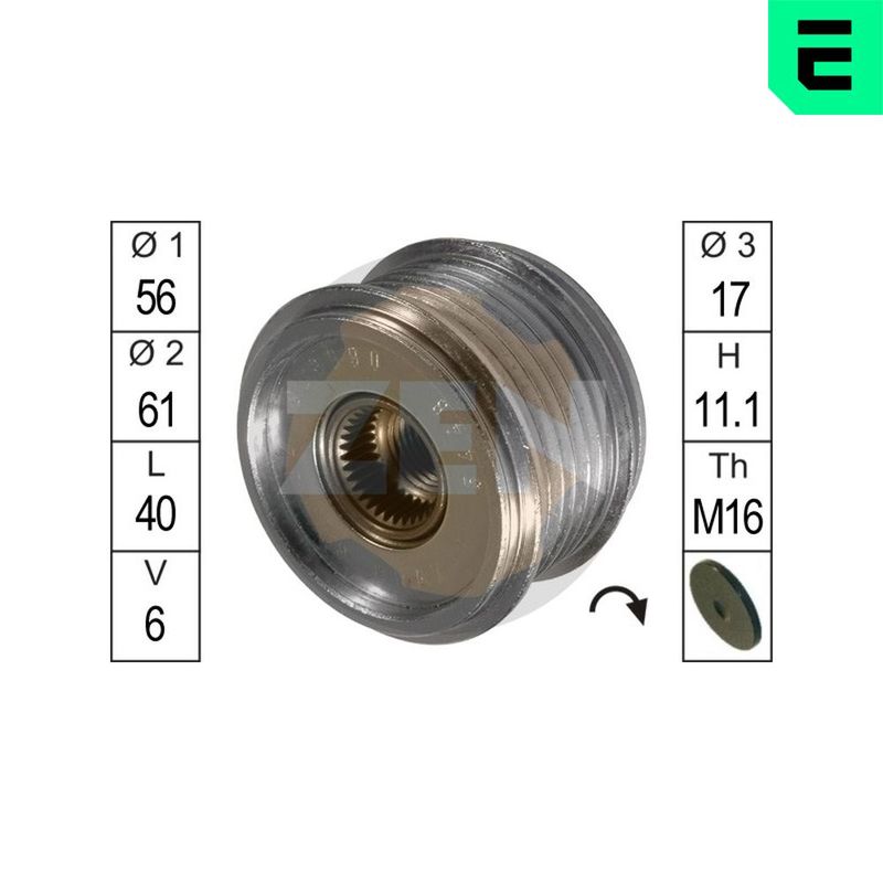ERA ZN5448 Alternator Freewheel Clutch