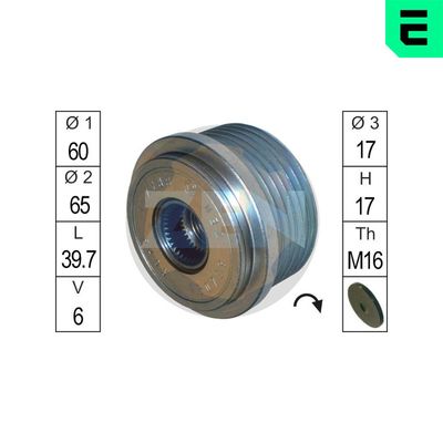 Alternator Freewheel Clutch ERA ZN5495