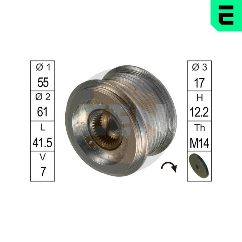 ERA ZN5502 Alternator Freewheel Clutch