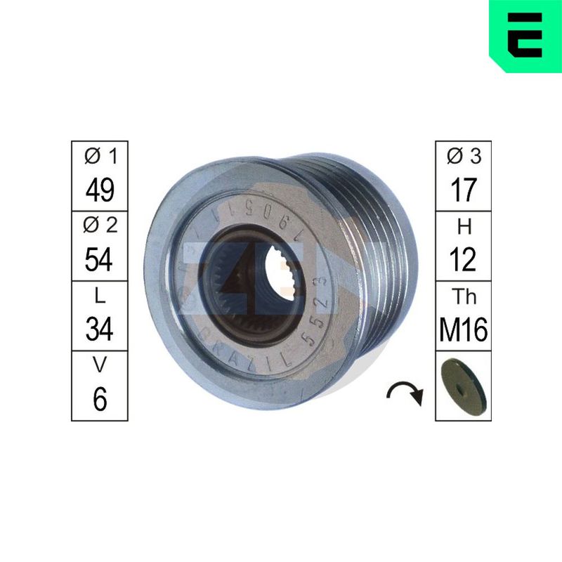 ERA ZN5523 Alternator Freewheel Clutch