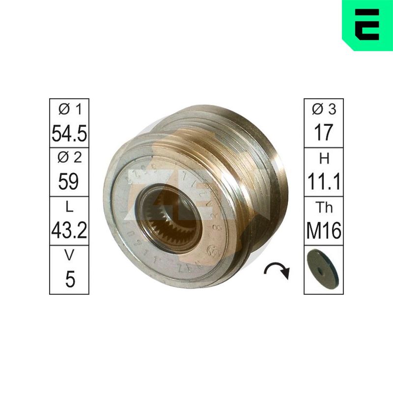 ERA ZN5525 Alternator Freewheel Clutch