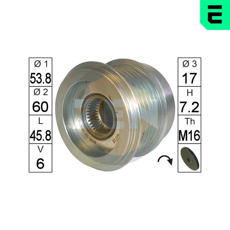 ERA ZN5532 Alternator Freewheel Clutch