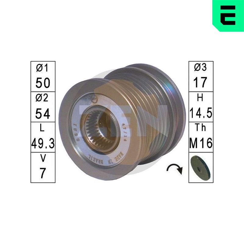 ERA ZN5581 Alternator Freewheel Clutch