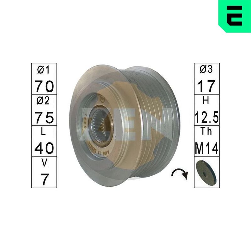 ERA ZN5591 Alternator Freewheel Clutch