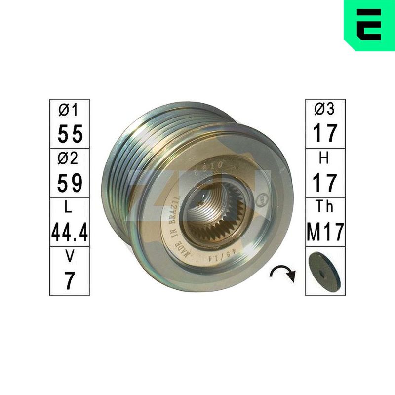 ERA ZN5610 Alternator Freewheel Clutch