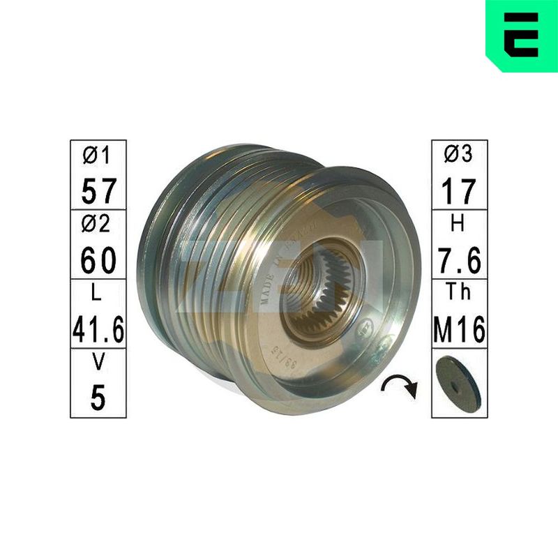 ERA ZN5611 Alternator Freewheel Clutch