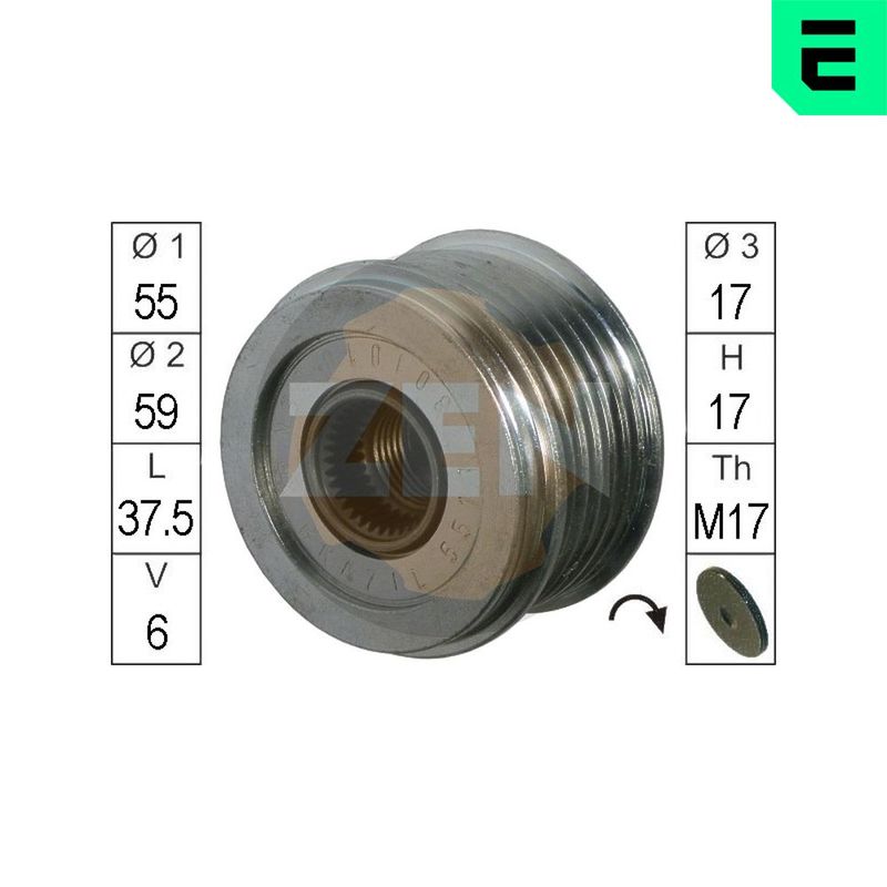 ERA ZN5612 Alternator Freewheel Clutch