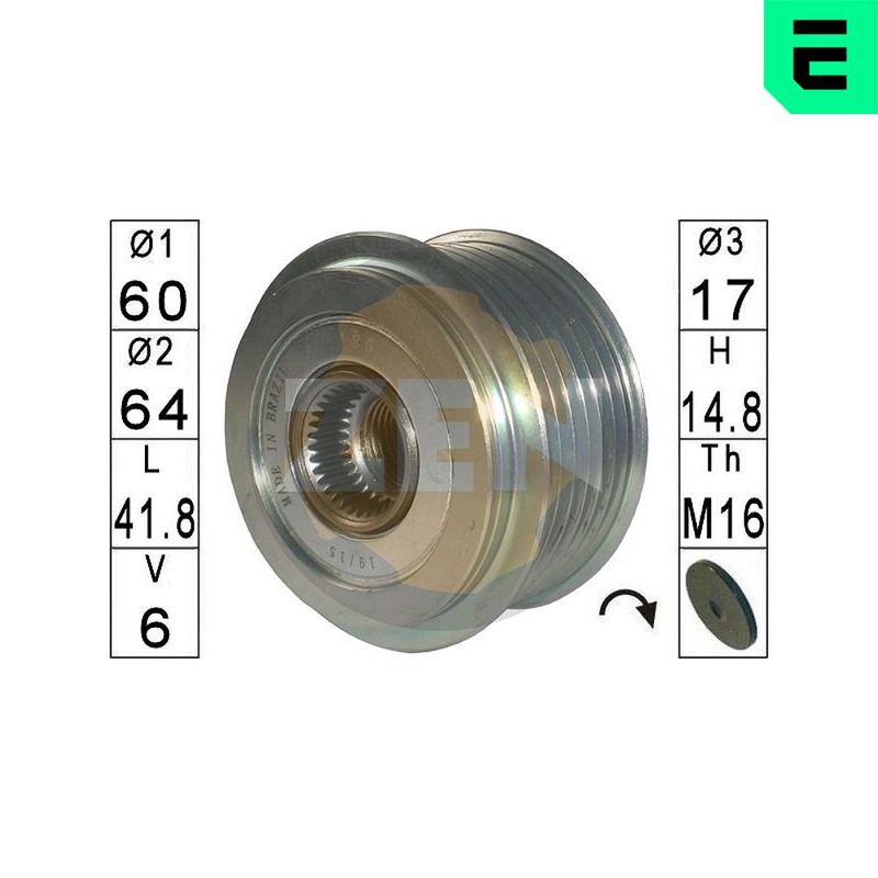 ERA ZN5626 Alternator Freewheel Clutch