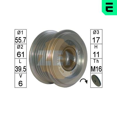 Alternator Freewheel Clutch ERA ZN5677