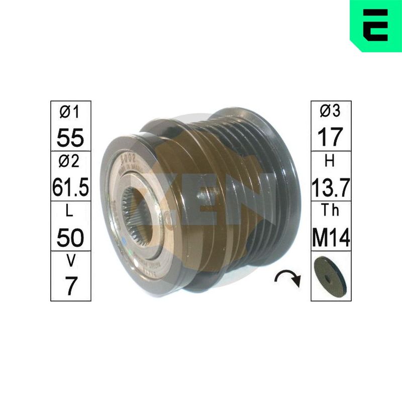 ERA ZN6002 Alternator Freewheel Clutch