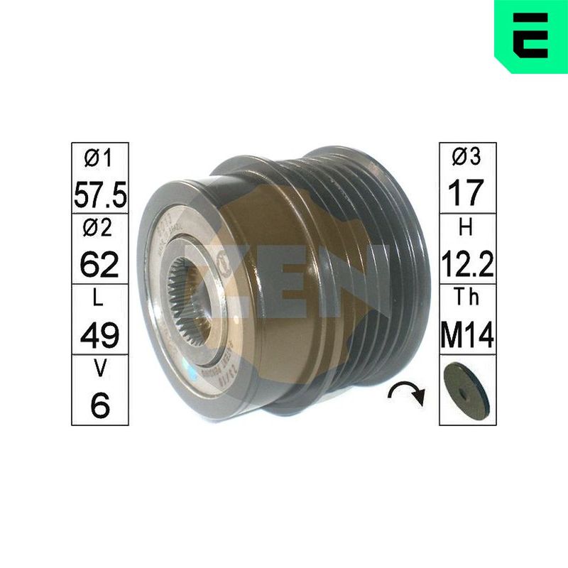 ERA ZN6013 Alternator Freewheel Clutch