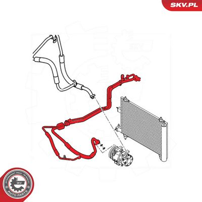 High-/Low Pressure Line, air conditioning ESEN SKV 43SKV592