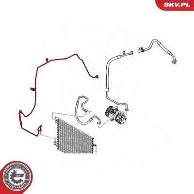 High-/Low Pressure Line, air conditioning ESEN SKV 54SKV612