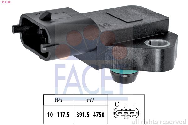 FACET 10.3135 Air Pressure Sensor, altitude adaption