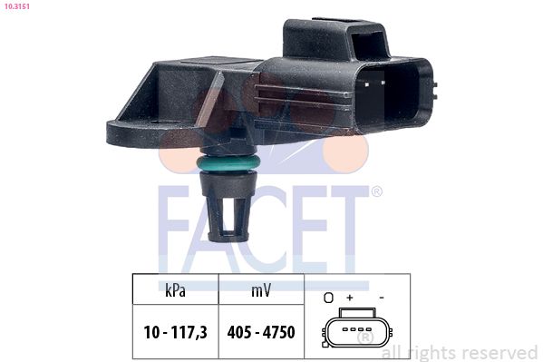 FACET 10.3151 Air Pressure Sensor, altitude adaption