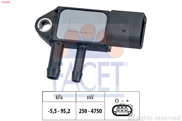 FACET 10.3263 Pressure Sensor, brake booster