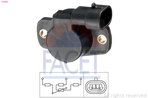 FACET 10.5001 Sensor, throttle position