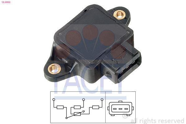 FACET 10.5002 Sensor, throttle position