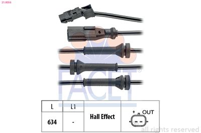 Sensor, wheel speed FACET 21.0056
