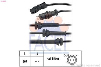 Sensor, wheel speed FACET 21.0069