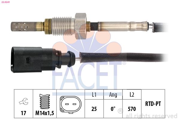 FACET 22.0241 Sensor, exhaust gas temperature
