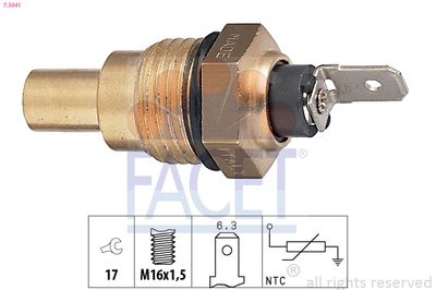 Sensor, coolant temperature FACET 7.3041