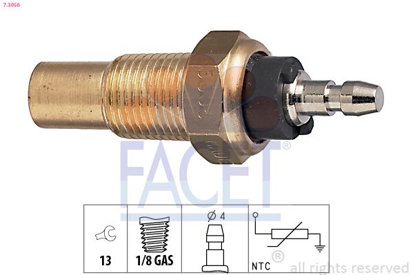 FACET 7.3056 Sensor, coolant temperature