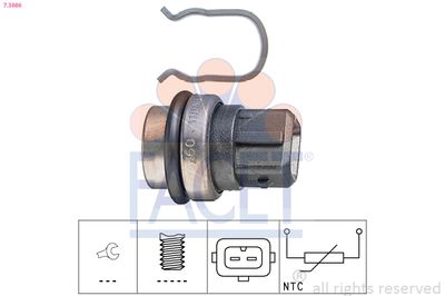 Sensor, coolant temperature FACET 7.3086