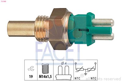 Sensor, coolant temperature FACET 7.3140