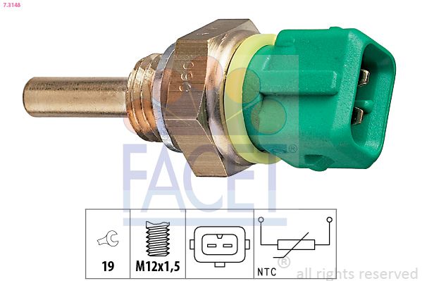 FACET 7.3148 Sensor, coolant temperature