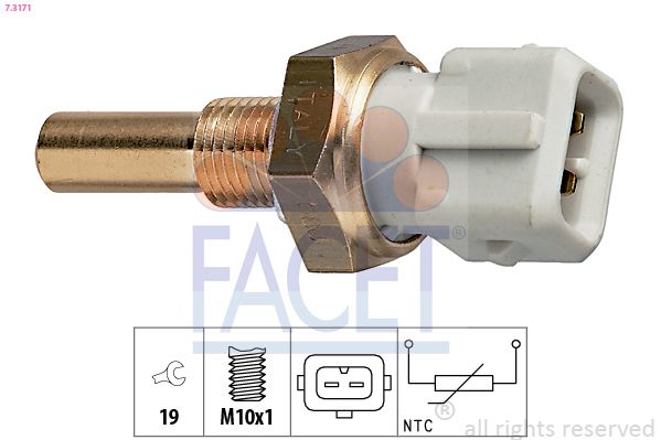 FACET 7.3171 Sensor, coolant temperature
