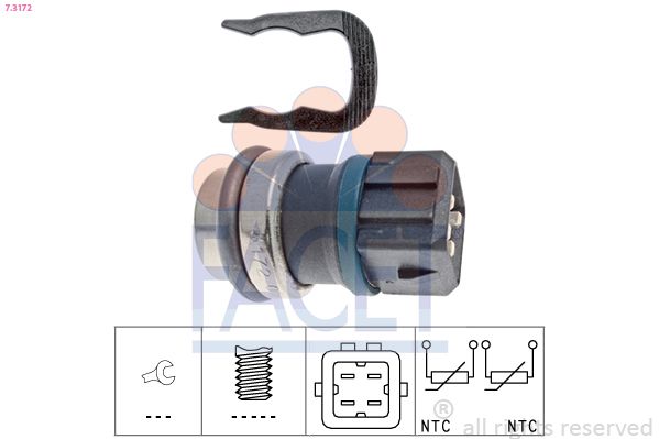 FACET 7.3172 Sensor, oil temperature
