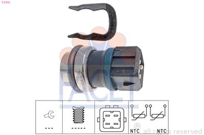 Sensor, oil temperature FACET 7.3172