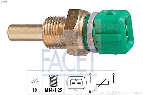FACET 7.3204 Sensor, coolant temperature