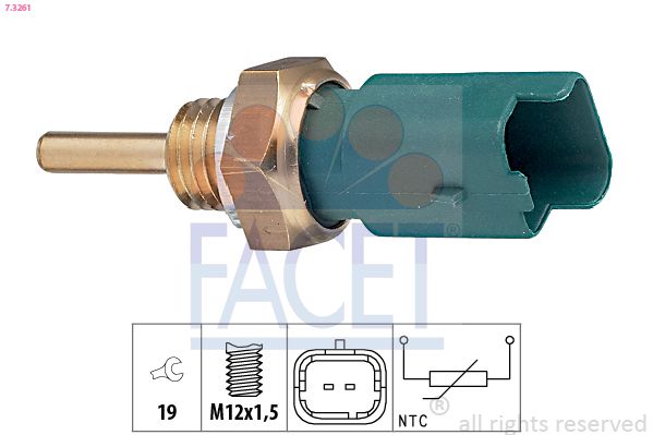 FACET 7.3261 Sensor, coolant temperature
